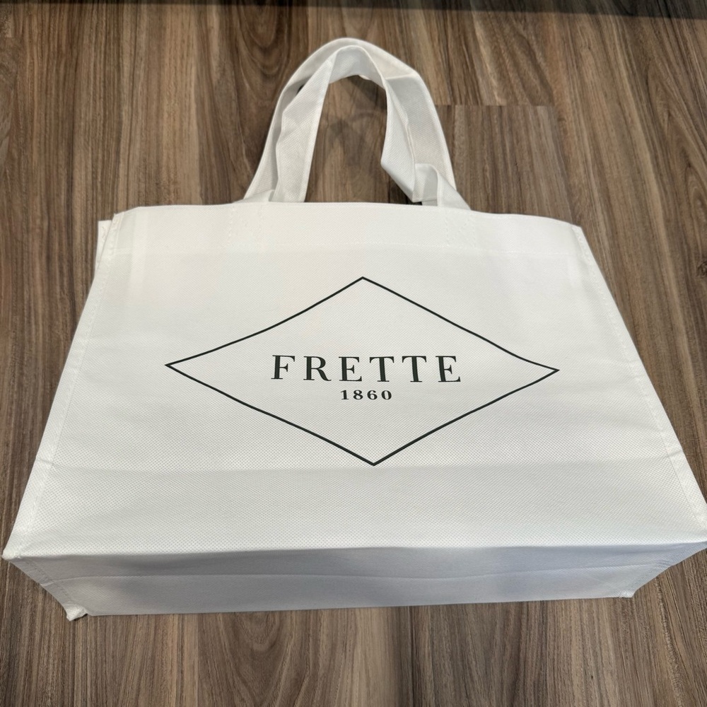 Frette Classic White Reusable Shopping Tote Bag